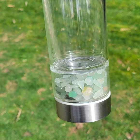 Green Aventurine Crysal Water Bottle - Picture 4 of 6